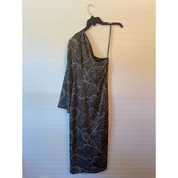 Antonio Melani x Elizabeth Damrich Monroe One Shoulder Satin Midi Dress NWT - Picture 11 of 13